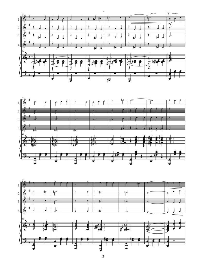 Waltz-Play – Piece for 4 Trumpets and Piano