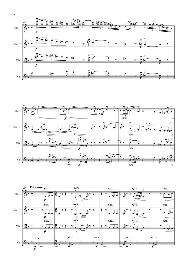 “Evening” – Miniature for String Quartet