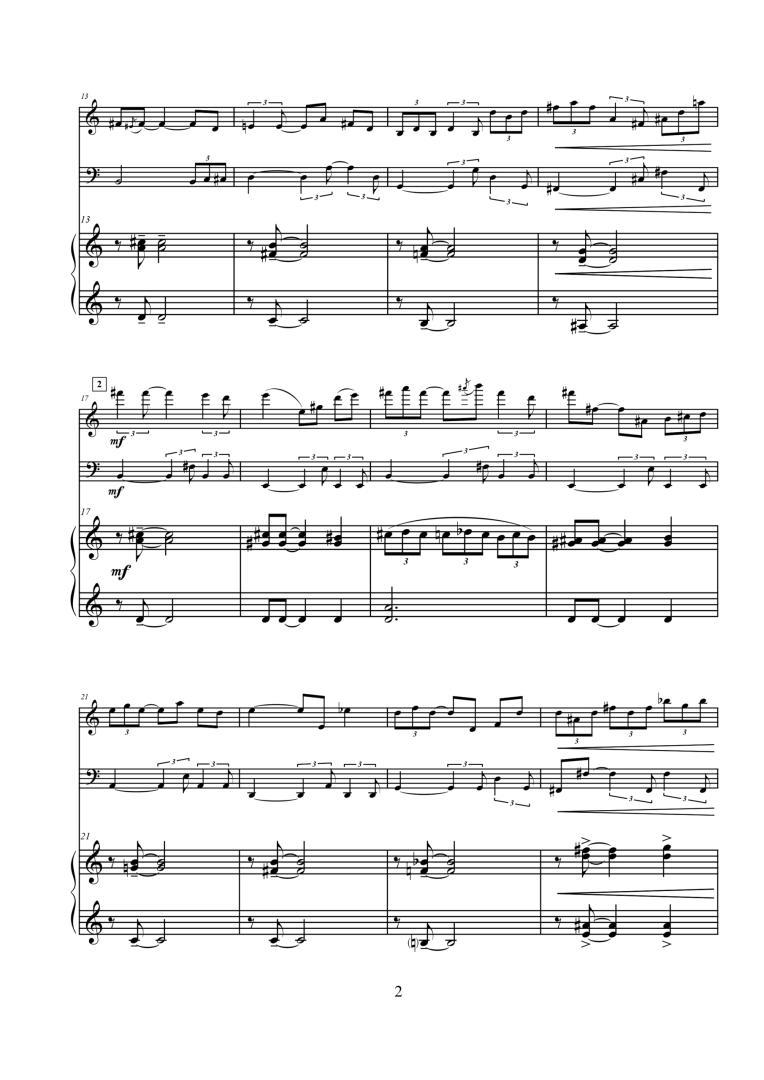 Blues – Piece for Violin, Cello and Piano