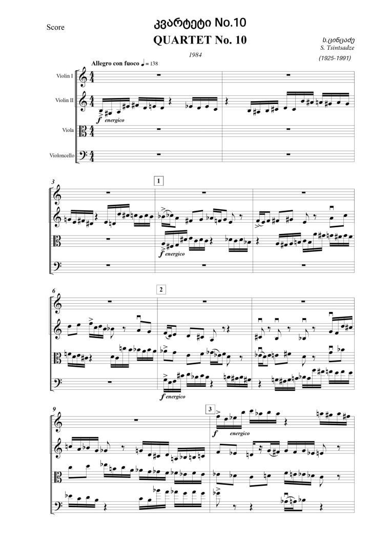 String Quartet N10