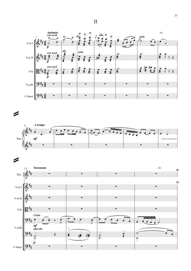 Concerto for Piano and String Orchestra No.3